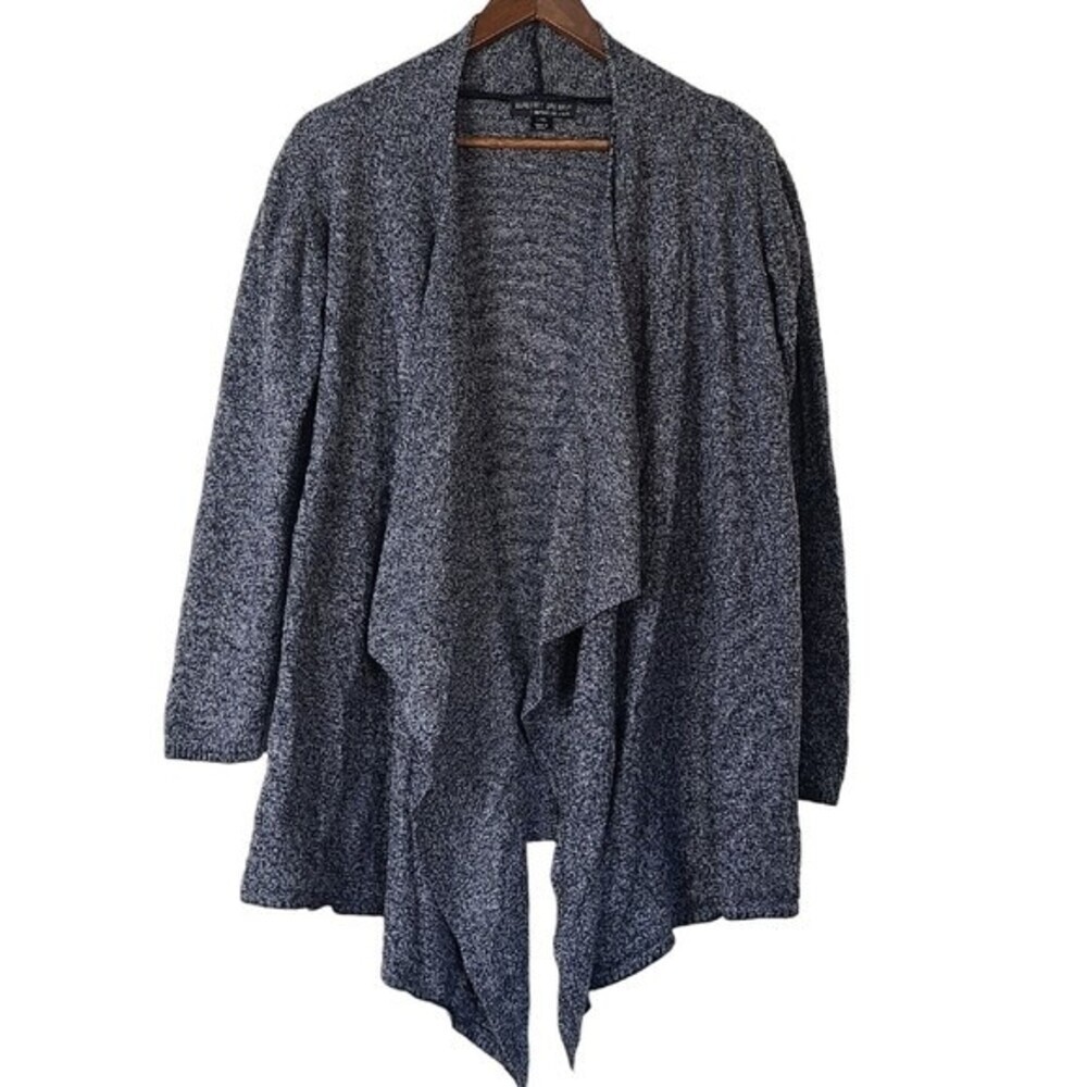 Barefoot Dreams Bamboo Chic Women Black L/XL Open Long Sleeve Cardigan Sweater - Picture 2 of 12